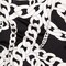 1 Yard Charmeuse Fabric Black White Italian Silk Large Chain Print 55 inch